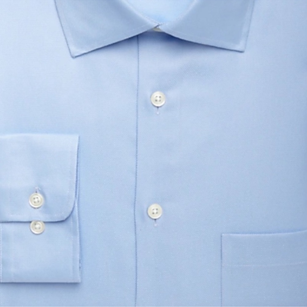 New Without Tags PRONTO UOMO  blue executive fit dress shirt Size: neck 17 1/2